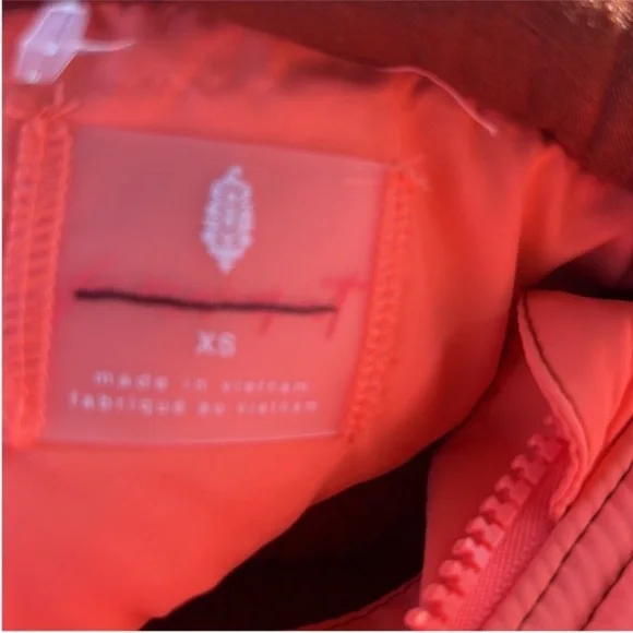 FP Movement XSmall Pullover Lead The Pack Fleece Neon Coral Combo Free People - Picture 11 of 12